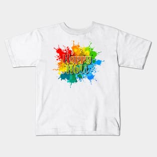 Happy Holi Celebration India Hindu Matching Men Women Kids Kids T-Shirt